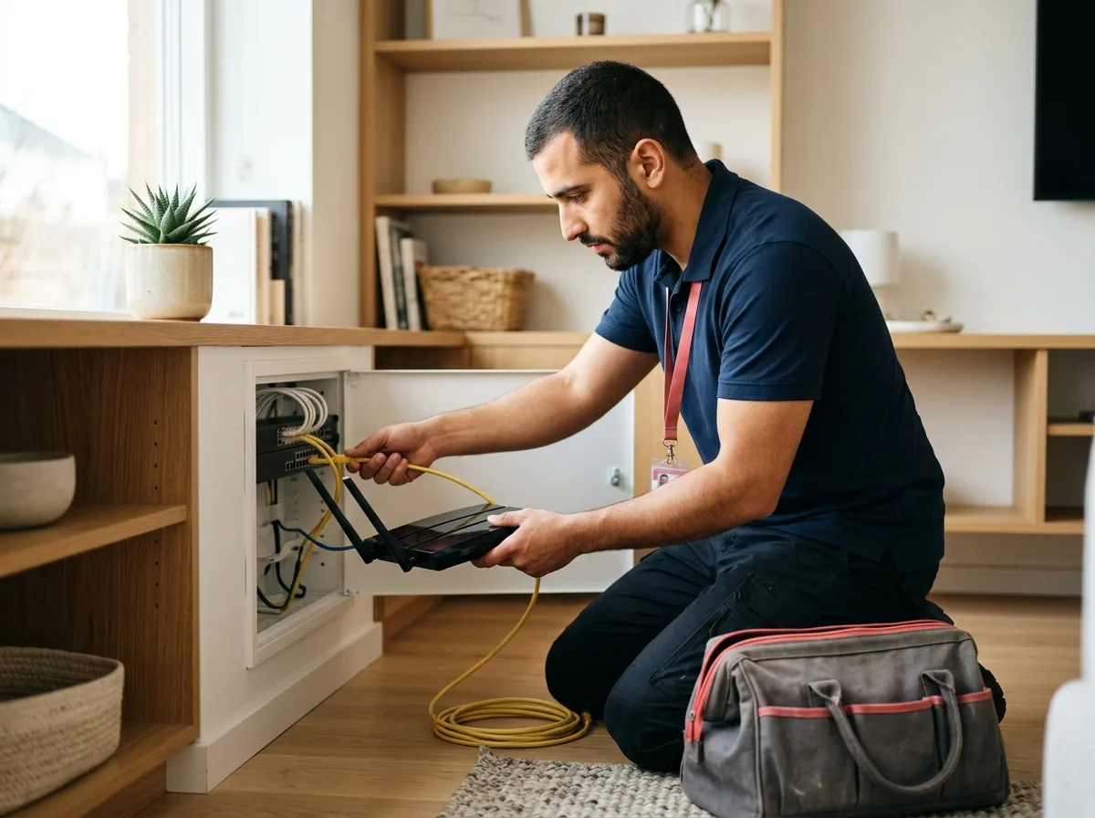 TechBuddy-tekniker hjälper till med d-link
