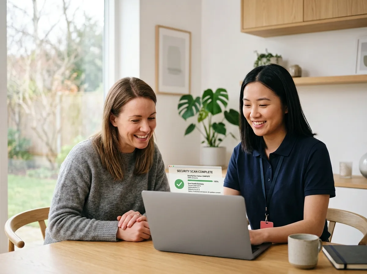 TechBuddy-tekniker hjälper till med f-secure