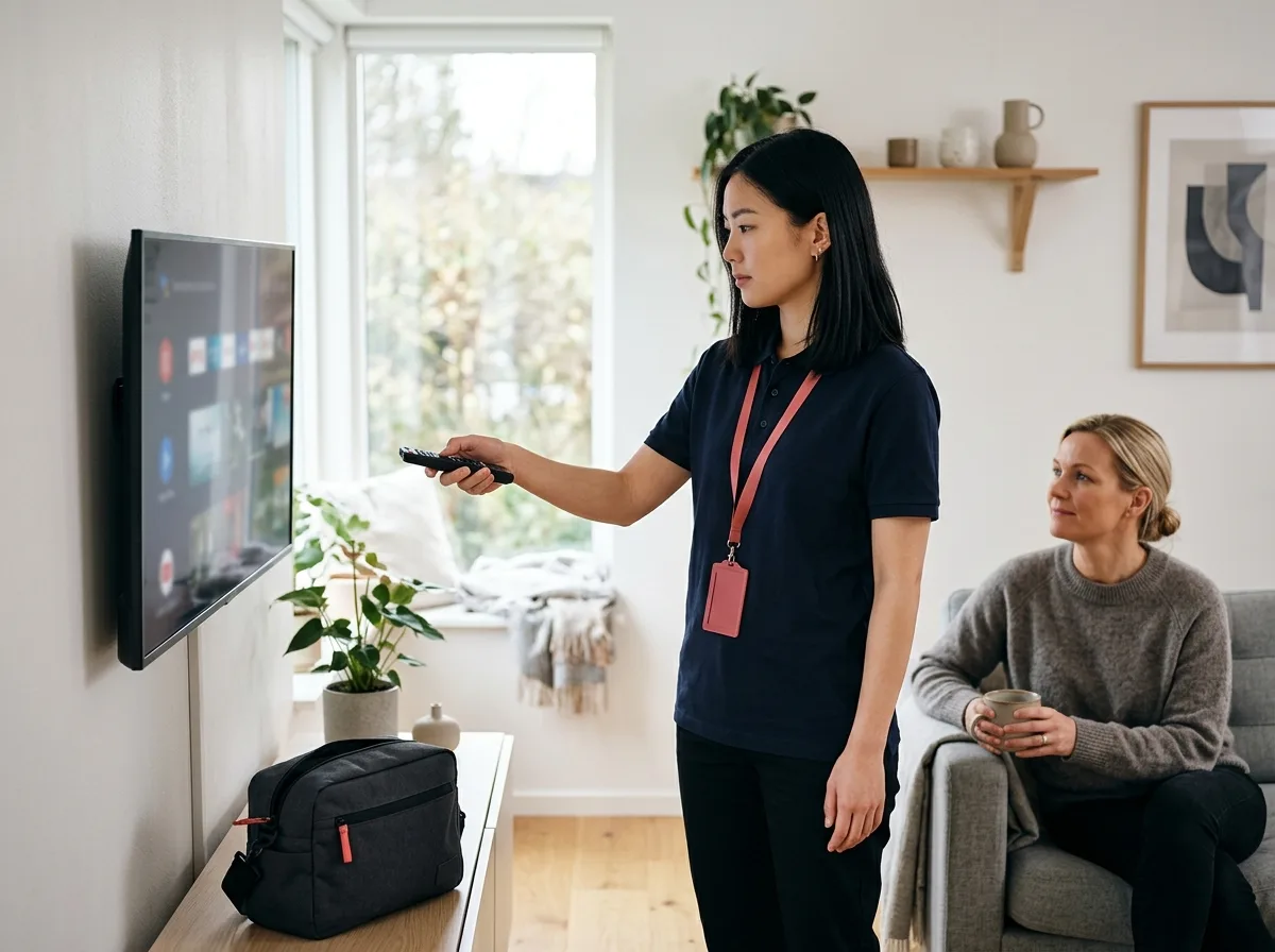 TechBuddy-tekniker hjälper till med lg tv