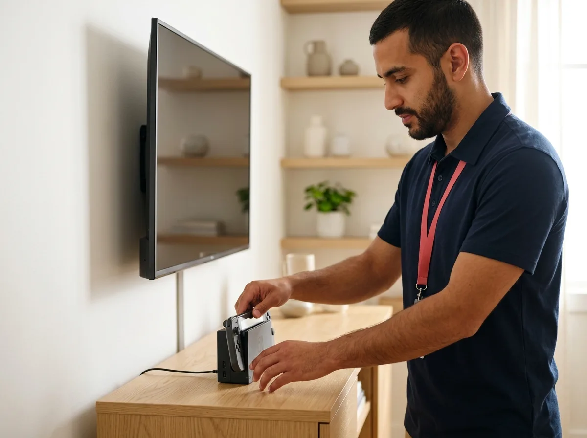 TechBuddy-tekniker hjälper till med nintendo switch