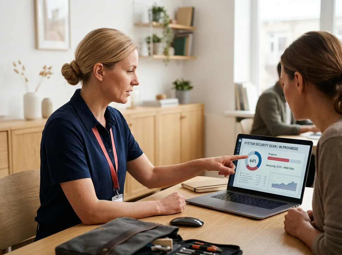 TechBuddy-tekniker hjälper till med norton