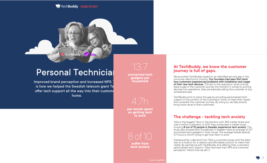 TechBuddy och Telia case study-omslag